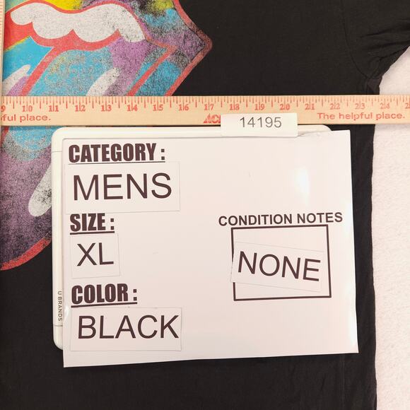 The Rolling Stones Band Crew Neck Short Sleeve T Shirt Mens Size XL Black - Picture 7 of 9